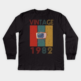 Vintage Since 1982 Kids Long Sleeve T-Shirt